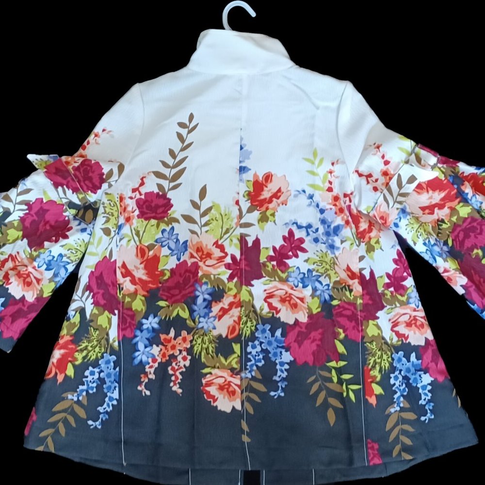 IC Collection by Connie K Floral Black/White jacket - Picture 8 of 13